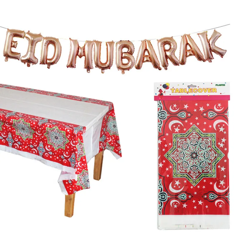 Eid al Fitr Table Cover Ramadan Tablecloth EID Mubarak Decorations