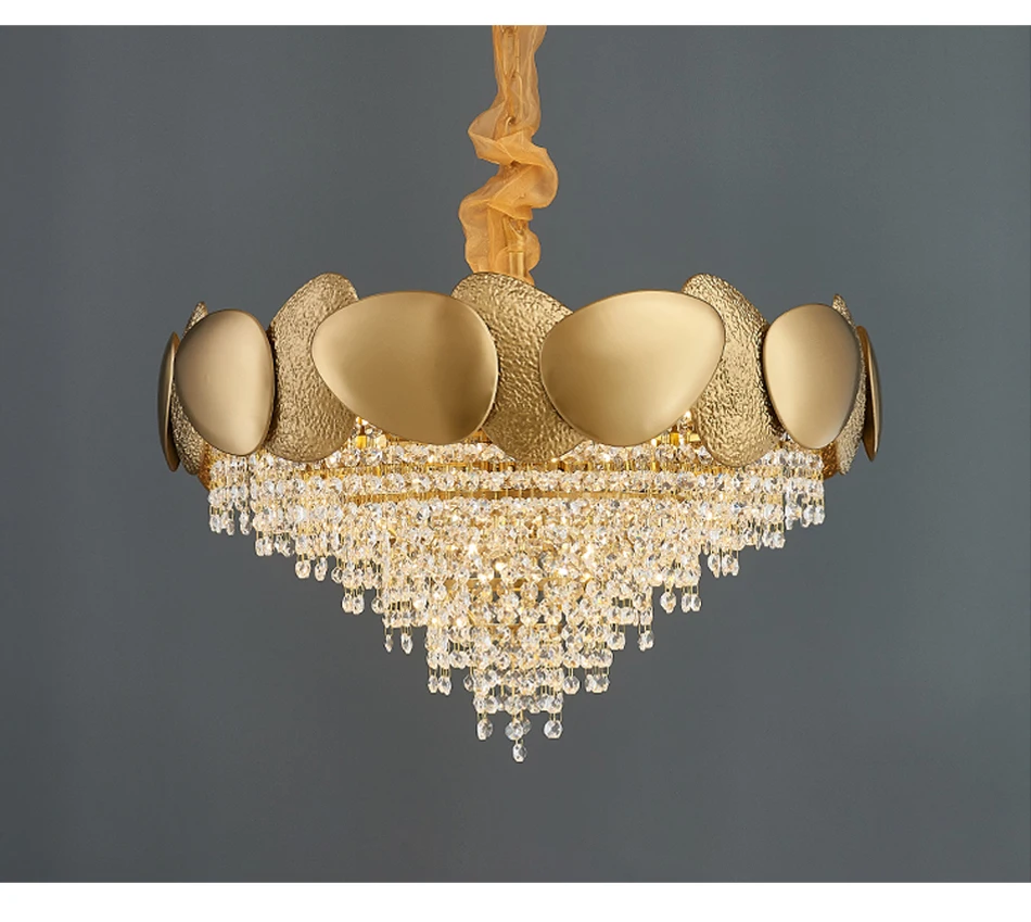 Современный светильник-люстра ing для гостиной, Роскошный полированный стальной Золотой светодиодный светильник с кристаллами, подвесные светильники для столовой