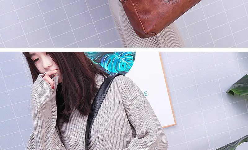 Vintage Women Genuine Leather bag_12