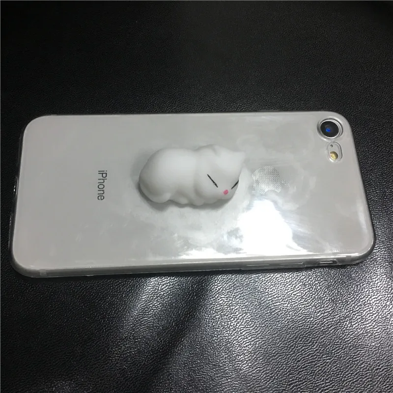 Squishy милый кошачий коготь ТПУ мягкий чехол для iPhone 5 5S SE и 6 7 8 X милые девушки подарок животные Kitty Печать морской лев чехол на 7 8 плюс