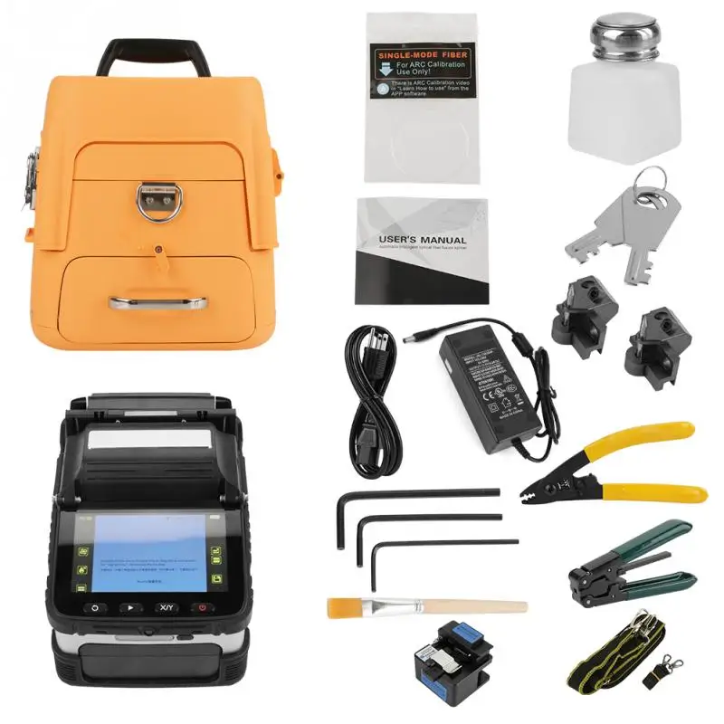 

Fiber Optic Welding Splicing Machine Optical Fiber Splicer AC100V240V 5060Hz US Plug Use For Permanent Splicing FiberNewNEW