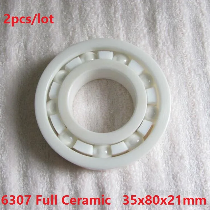 

2pcs/lot 6307 Full Ceramic bearings 35x82x21 mm ZrO2 Zirconia deep groove ball bearings for fishing reels