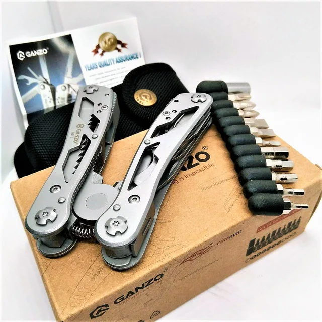 Ganzo 26 in 1 Stainless long nose EDC G202 Folding multi plier tool portable knife hand tools sets folding tools