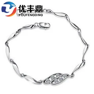 Women Silver Plated Link Heart Wrist Bracelets Fashion Gift Jewelry Chain Bracelet | Украшения и аксессуары