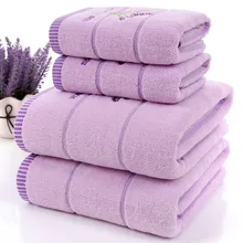 Новинка, 3 шт./набор, роскошный Лавандовый хлопок, фиолетовый комплект белых полотенец toalhas de banho, 1 шт., банное полотенце, Брендовое, 2 шт., полотенце для лица, для ванной комнаты