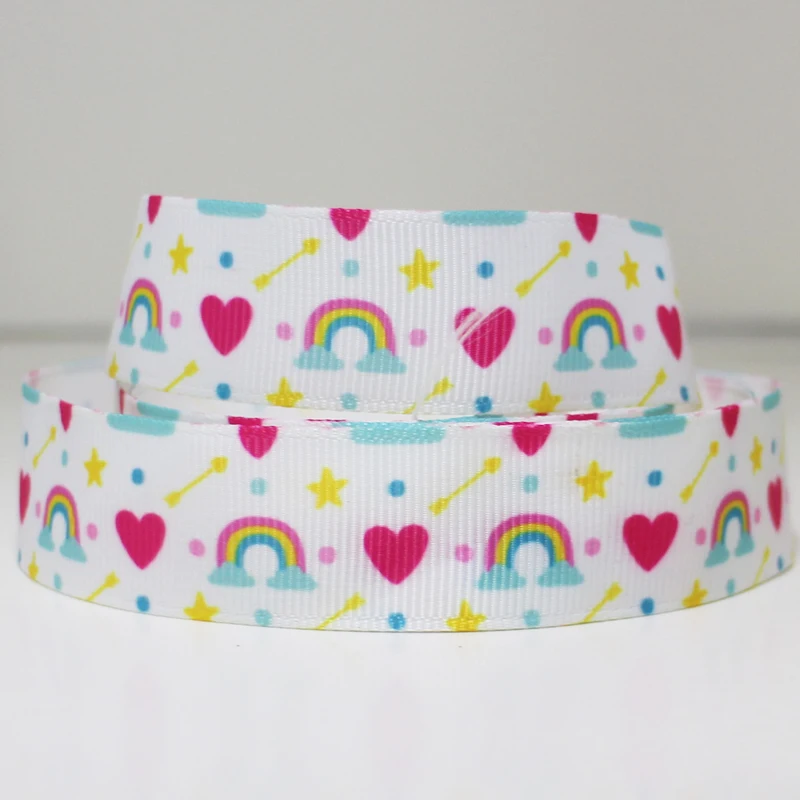 50yards 7/8&quot 1&quot 1.5&quot 2&quot 3&quot 22mm 25mm 38mm 50mm 75mm love printed grosgrain ribbon for headband hair bow tie | Дом и сад