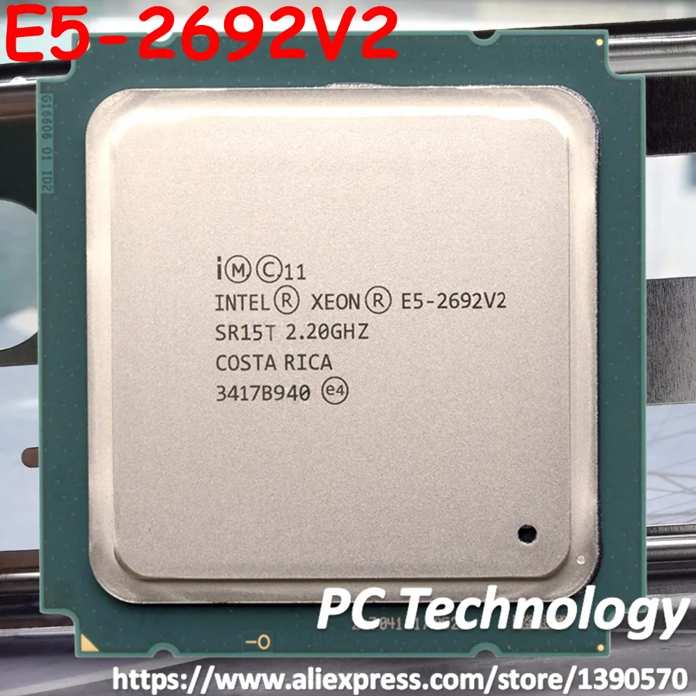 Оригинальный процессор Intel Xeon E5 2692V2 2 20 ГГц 12 ядерный 30 Мб SmartCache 2692 V2 FCLGA2011 115 Вт 22