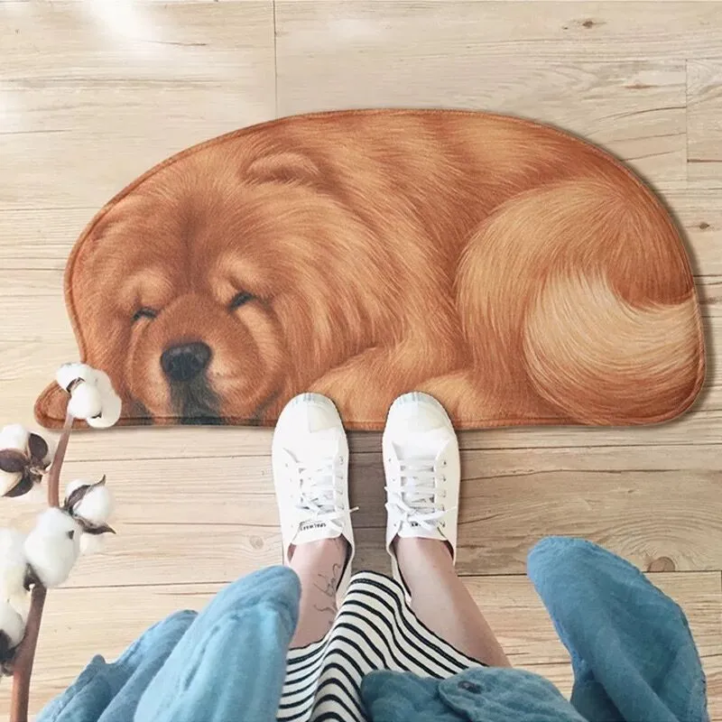  XYZLS Creative 3d Dog Shape Doormat Anti-slip Rugs for Living Room Carpets for Bedroom Kitchen Bath