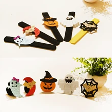 12 шт. ассорти стиль дети взрослые шлепки браслеты напульсники для Хэллоуина Маскарад тема вечерние карнавальный Декор случайный стиль