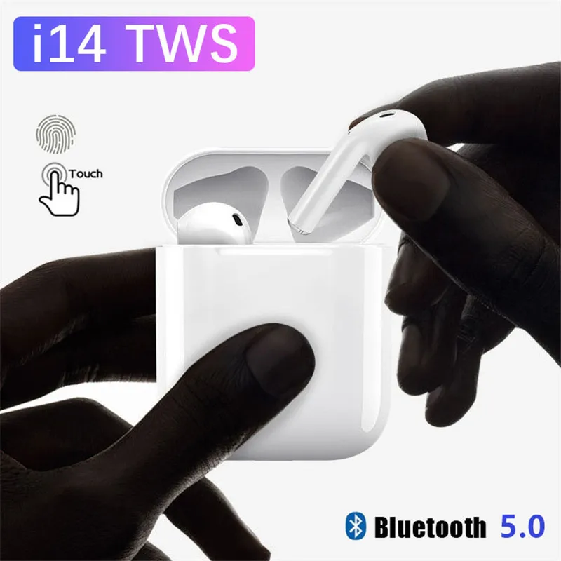 

i14 TWS Air Pods Earbuds Wireless Bluetooth Earphone Stereo Wireless Headphones with Charging Box Bluetooth Headset for IPhone X