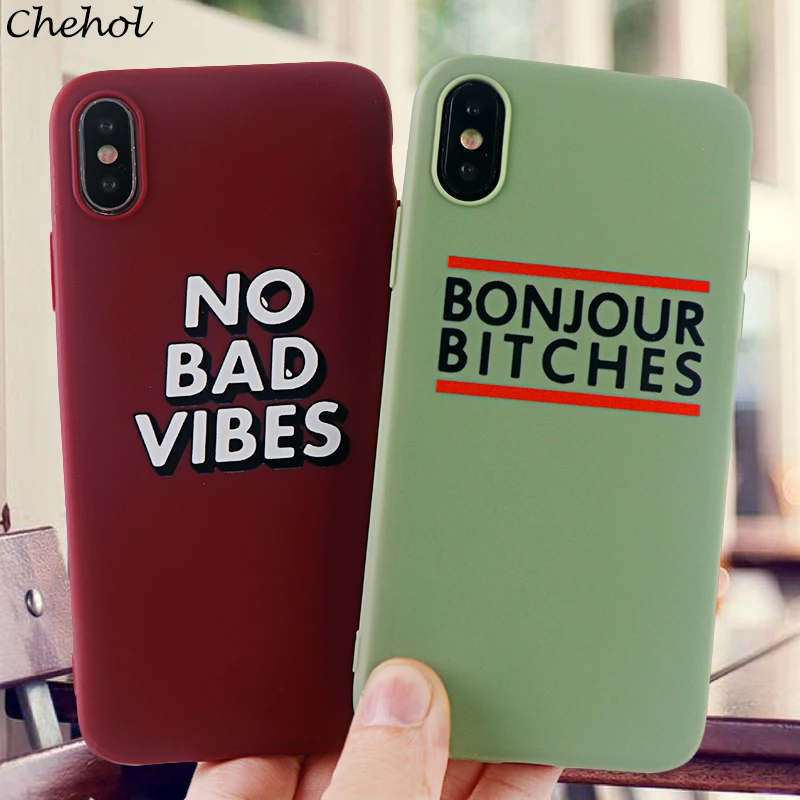 Phone Cases for iPhones X XS MAX XR 8 7 6s Plus Case Personality Letter Design Soft Silicone Fitted Cell Cover Accessories | Мобильные