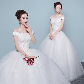 

New Robe De Mariage Mrs Win Colorful Embroidery Vestido De Noiva Luxury Gothic Ball Gowns Real Photo Wedding Dress