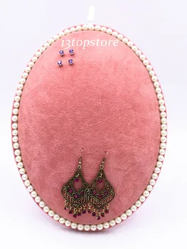 

2016 new oval ice velvet pearl jewelry jewelry display board plate earring eardrop, gift 25 * 19 cm