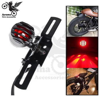 

Black motorcycle Tail Light Custom License Plate Holder Relocator motorbike brake lights red lighting unviersal bobber triumph