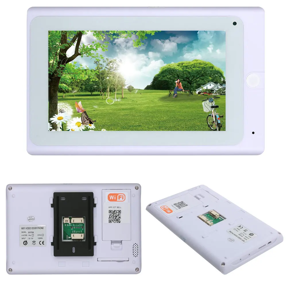 SmartYIBA Smart Fingerprint RFID Password Wireless WIFI TFT LCD Video Door Bell Intercom Video Portable App Control Doorphone