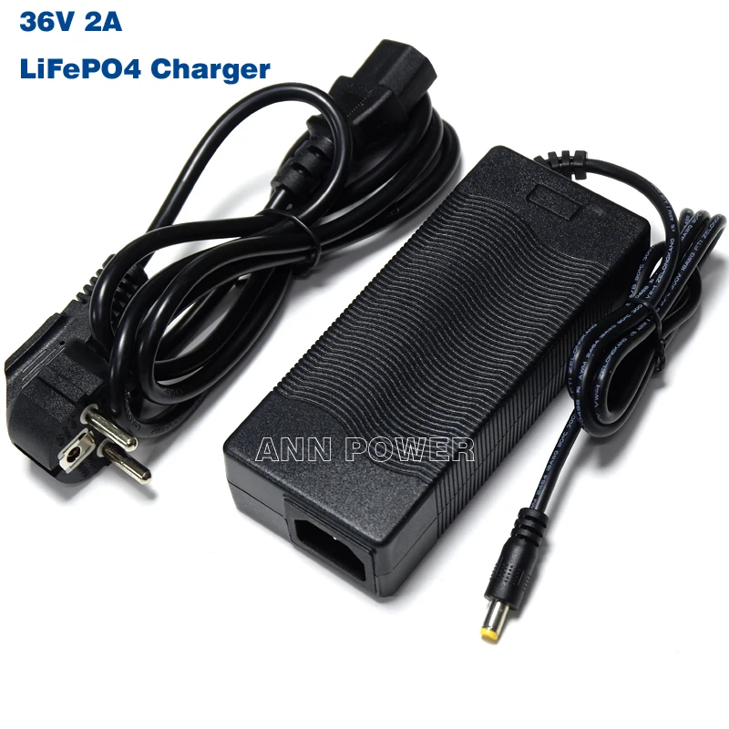 

12S 36V 2A LiFePO4 Charger, Output 43.8V 2A, 36V Lifepo4 Battery Smart Charger For 12S LiFePO4 battery pack