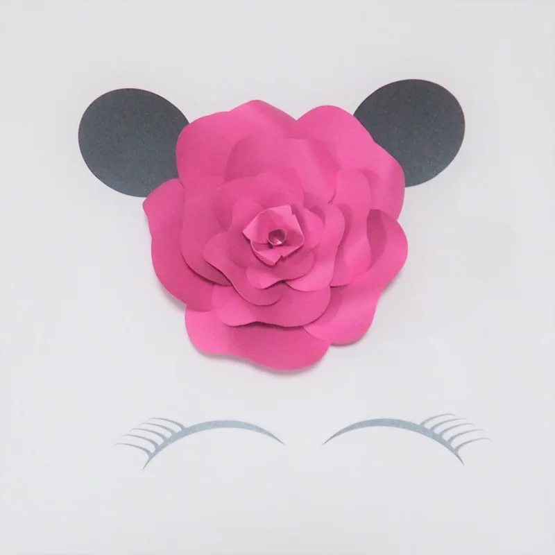 

2018 DIY Half Made Cat Giant Paper Flowers For cute Cat Theme Party Birthday Dessert Table Decor Baby Nursery Shower