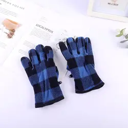 Зимние Детские перчатки От 3 до 12 лет теплые шерстяные перчатки Начальная школа Мальчики и девочки пять пальцев перчатки