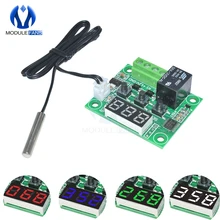 W1209 DC 12 В красный синий зеленый белый светодиодный цифровой термостат контроль температуры переключатель термометра модуль+ NTC датчик водонепроницаемый