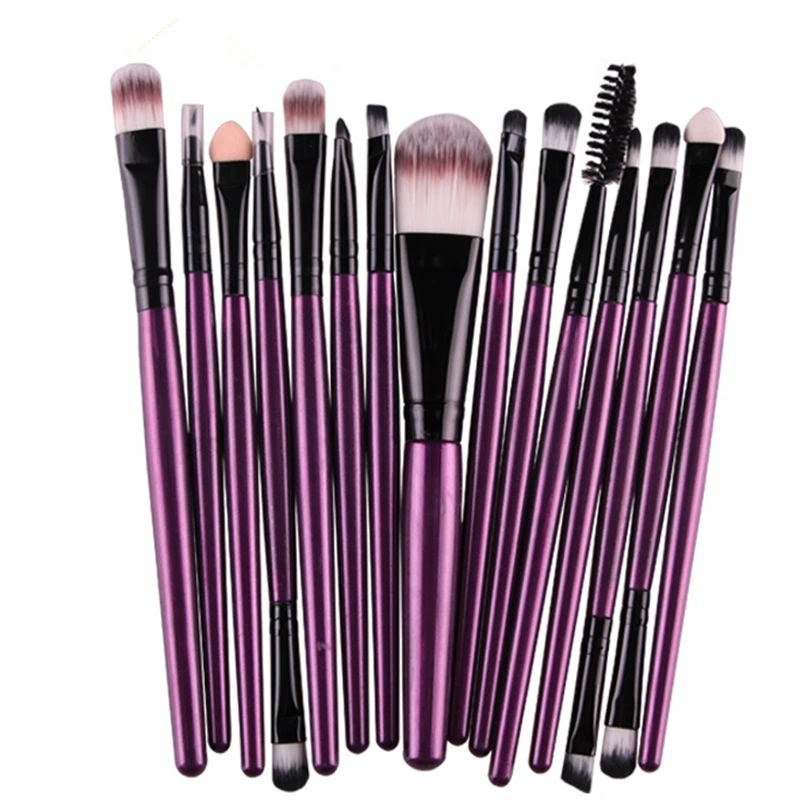 

MAANGE 15Pcs Rose gold Makeup Brushes Set Pro Powder Blush Foundation Eyeshadow Eyeliner Lip Cosmetic Make up Brush Tool