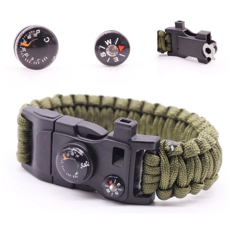Camping Hiking Emergency Paracord Bracelet Survival Parachute Bracelet