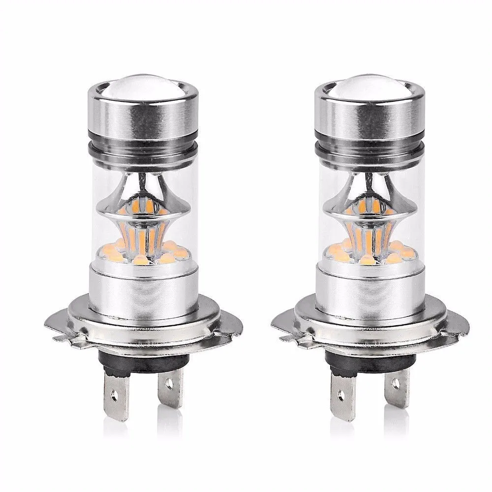 2 X H7 100 Вт лампочки 20 SMD 6000 K светодиодный conduccion противотуманные лампы для DRL LUZ BLANCO