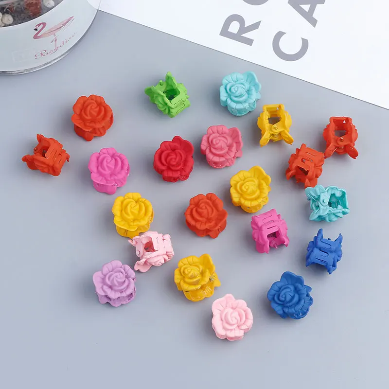 20pcs Small Crab Hair Clips Clamp Children Baby Barrette Color Crown Flower Rabbit Jaw Hair Accessories Clip Pins Girls Hairpin