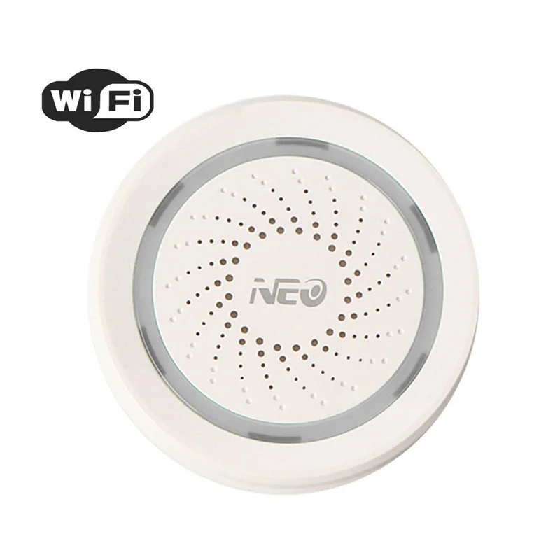 

Wireless WiFi Siren Alarm Sensor Sound and Light Siren USB Power For Home Smart Lift Device