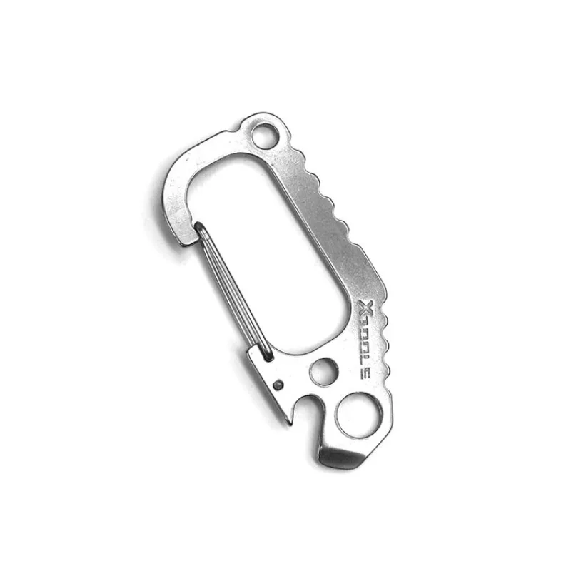 

1PC EDC Gadget Multifunctional Stainless Steel Carabiner Cap Lifter Hex Driver Bottle Opener Keychain Outdoor Tools