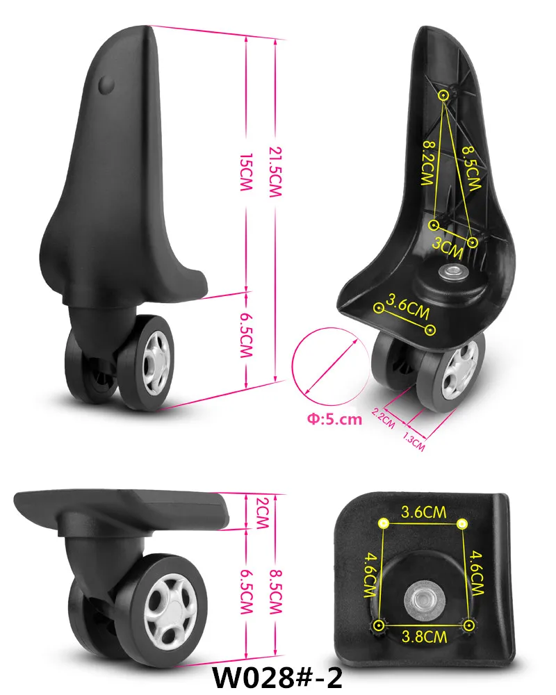 Замена багажных колес, ремонт чемоданов, запасные колеса для чемодана/багажа W028#-2