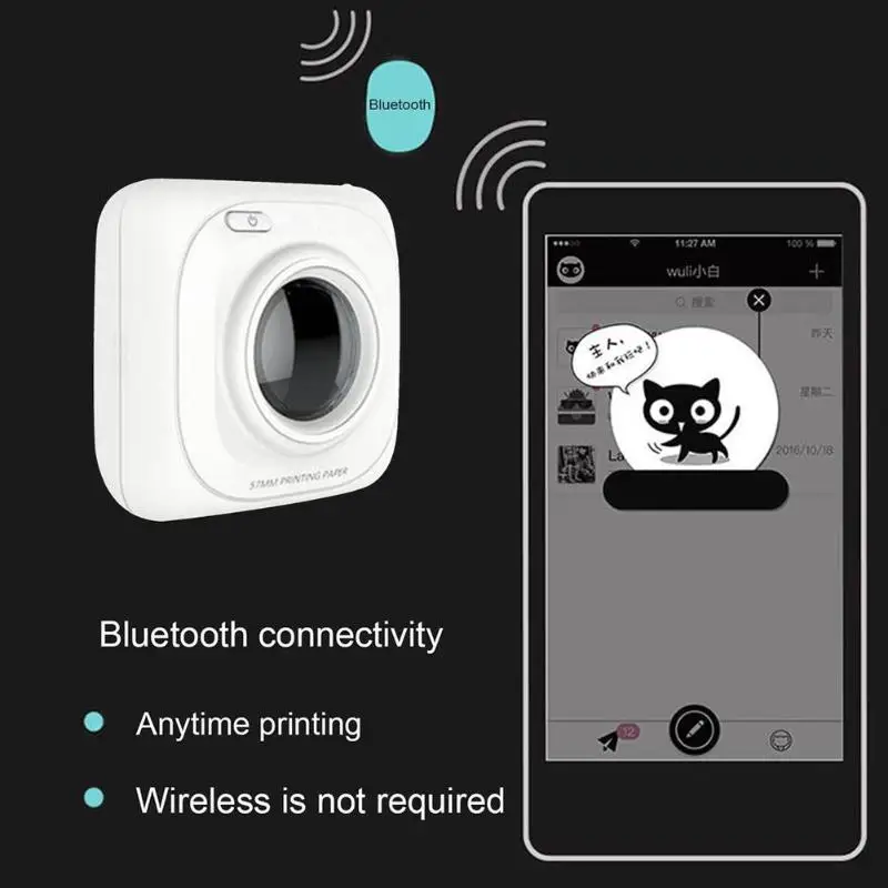Портативный принтер мини беспроводной Bluetooth портативный POS Термальный фотопринтер для Android IOS мобильный телефон