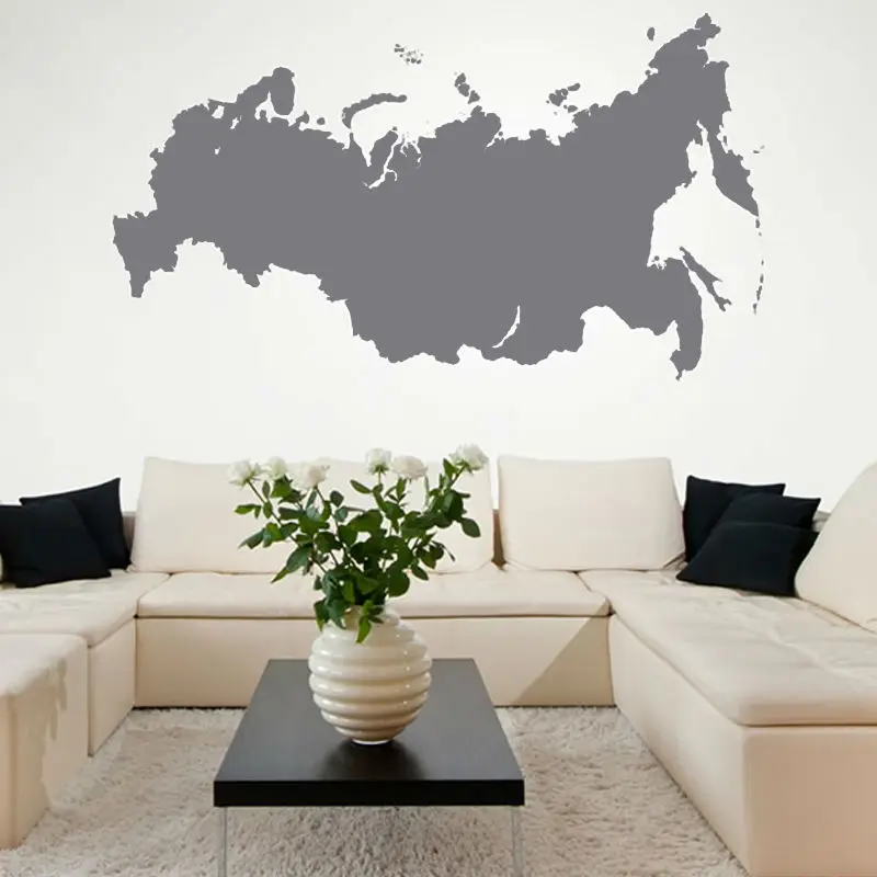 

Vinyl Removable Russia Map Wall Sticker Living Room Self Adhesive Waterproof Wall Sticker Design Home Decoration Accessories