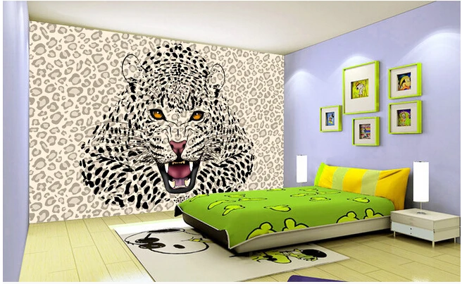 

Custom papel DE parede infantil large murals 3 d leopard for children room TV setting wall vinyl which papel DE parede