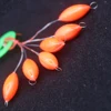 1Group  6PCS/3pcs Oval Mini Fishing Float Bobber Rig MakingFloating Beans Red/Yellow Striking Beads With Hole No Stopper ► Photo 3/5