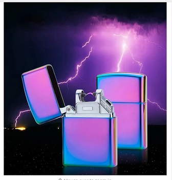 

arc plasma usb lighter cigarette electronic lighters pulsed isqueiro encendedor smoking cigar windproof gadgets for men gift box