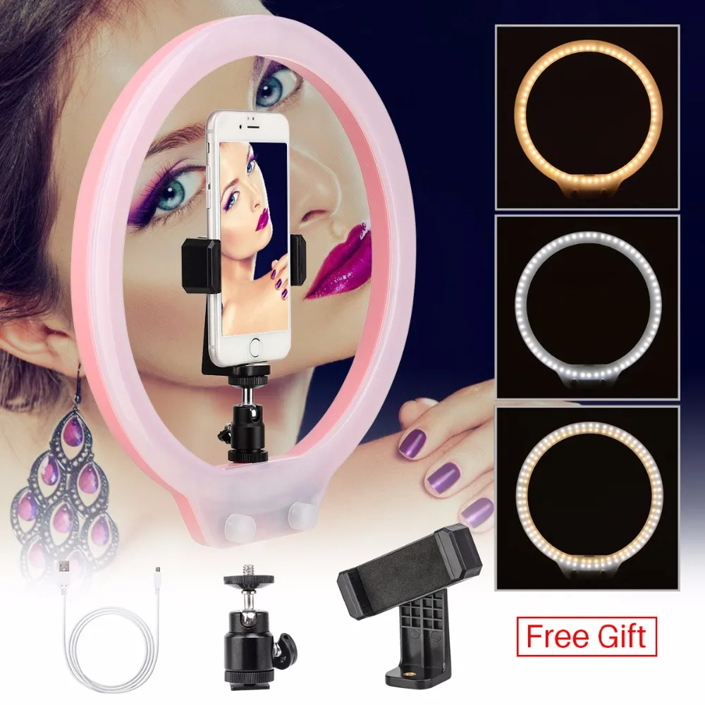 

ZM128 128pcs LED Ring Light Dimmable Bi-color Makeup Live Broadcast Studio Light Selfie for iPhone Canon DSLR VS YONGNUO YN128