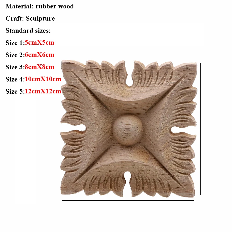Ornament crafts miniature ornament miniature figurines wooden figurine crafts resin crafts glass fruit pendants Flower Wood Carving Natural Wood Appliques for Furniture Cabinet Unpainted Wooden Mouldings Decal Decorative Figurines