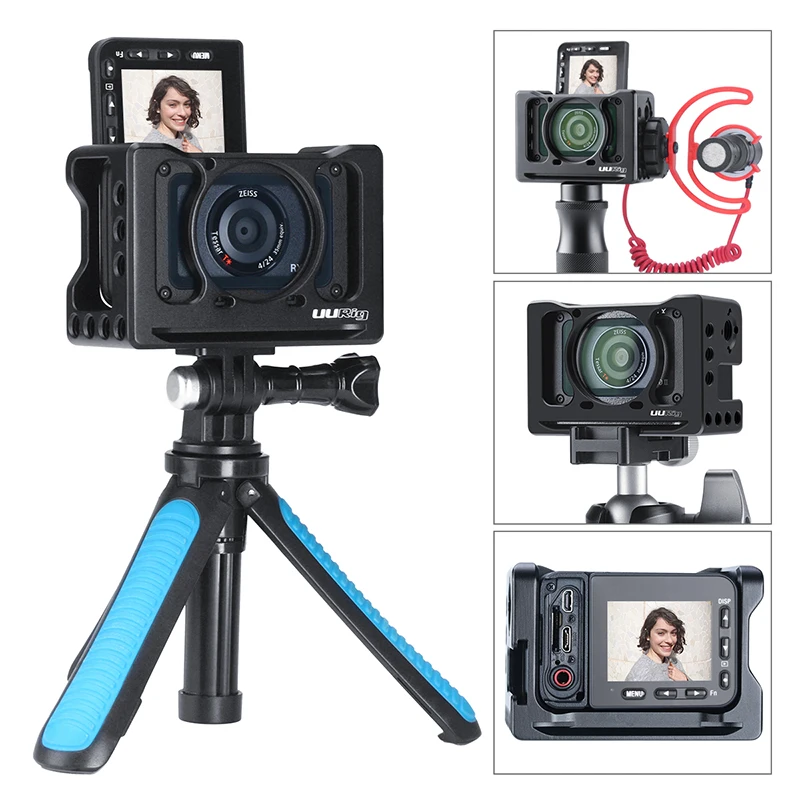 Металлическая клетка для камеры Vlog UURig R RX0 II чехол Sony ARRI Cold Shoe 1/4 3/8 винт микрофона