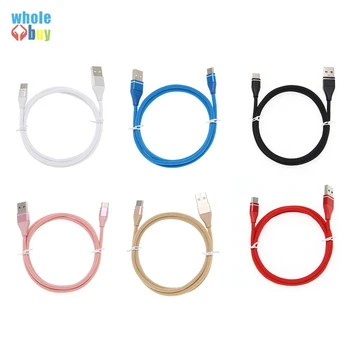 

500pcs Wholesale 0.25M 1M 2M 3M Meteor Fabric Type C 8pin Micro Usb Data Sync Charger Cable for Xiaomi HTC Iphone Xr Nokia LG