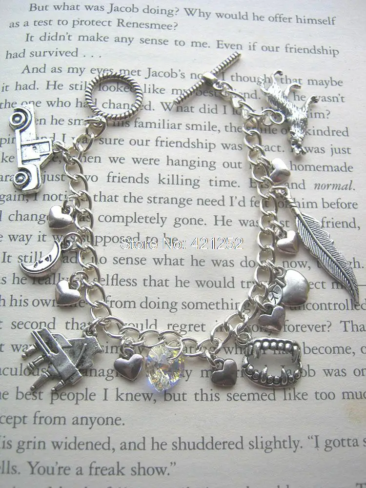 

12pcs/lot Twilight jewelry Twilight charm Bracelet