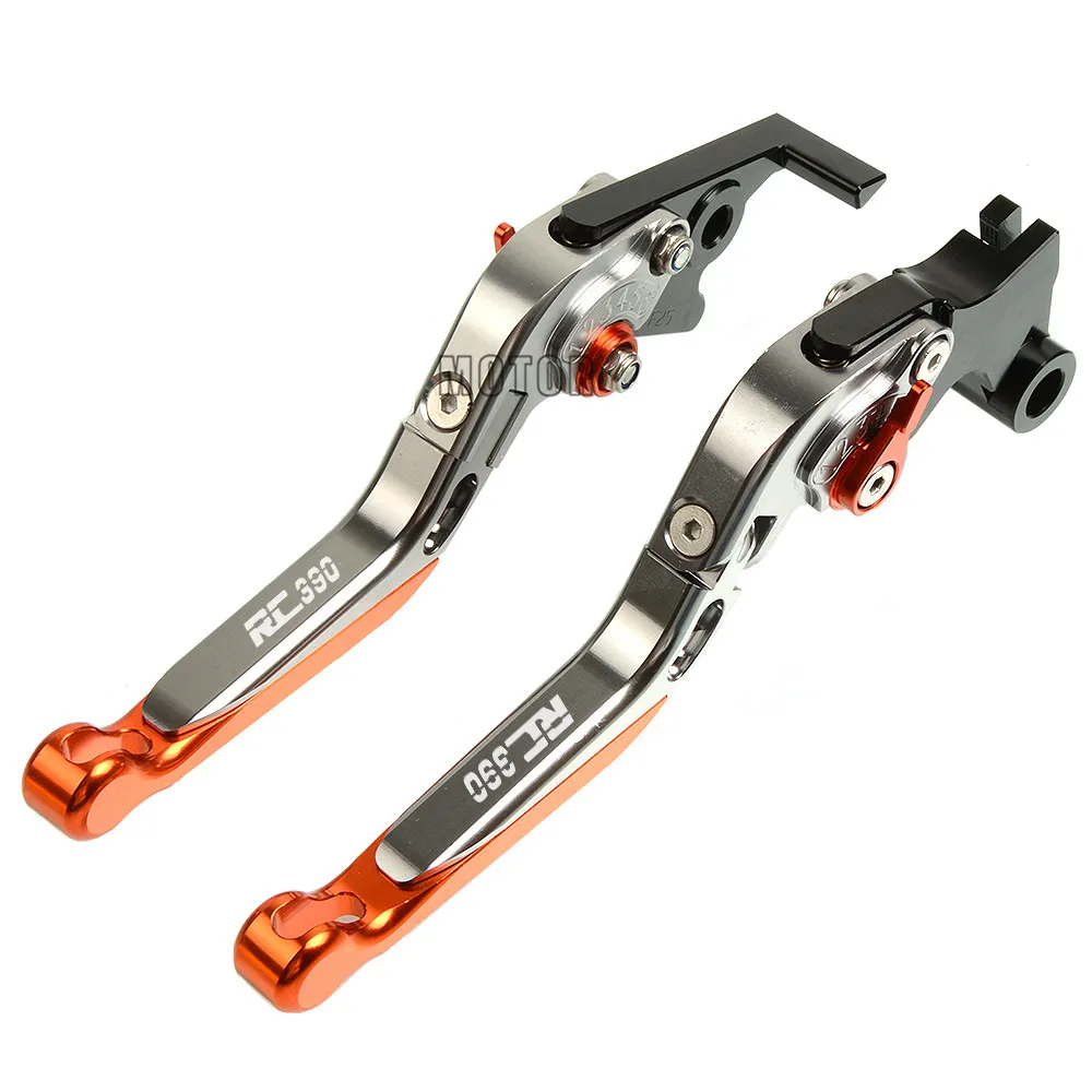 Для KTM RC 390 RC390 2013- мотоцикла с ЧПУ сцепные рычаги Регулируемая Складная Выдвижная сцепные рычаги - Цвет: titanium