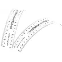 Перманентные макияжные трафареты, пластиковая линейка для нанесения татуировки, косметический инструмент для придания формы, многоразовые для бровей, линейка, 1 шт