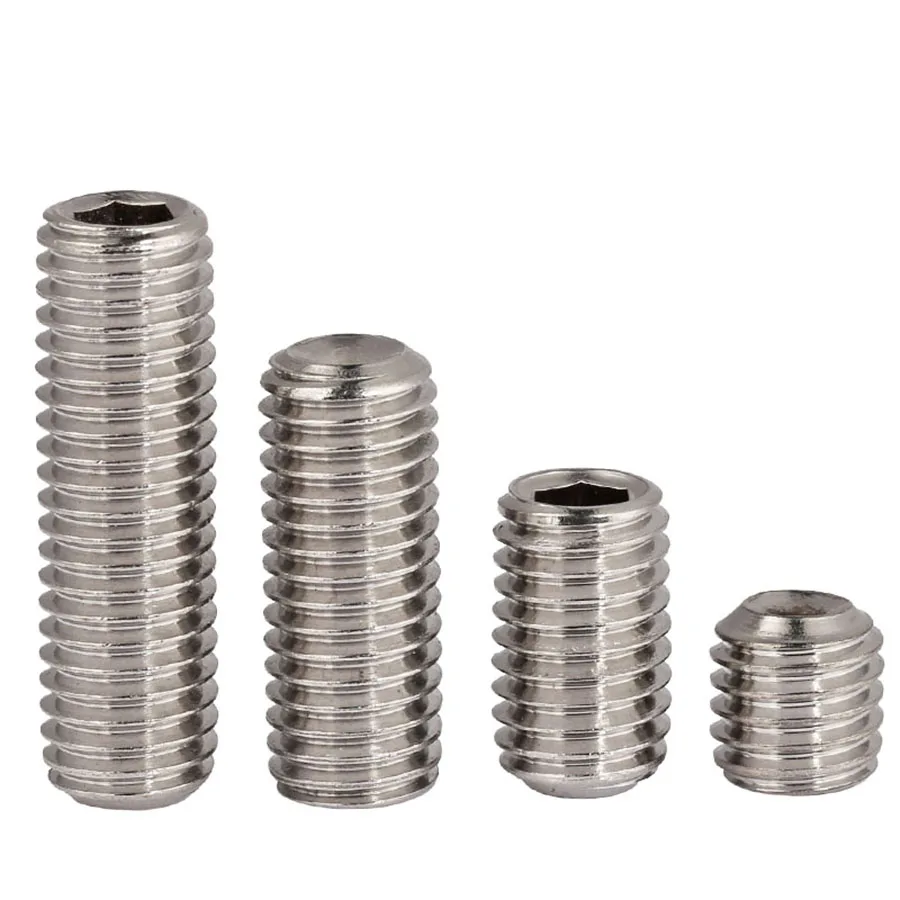 

1/2/5Pcs M14 M16 Set Screw 304 Stainless Steel Inner Hex Hexagon Socket Concave Point End Grub Screws