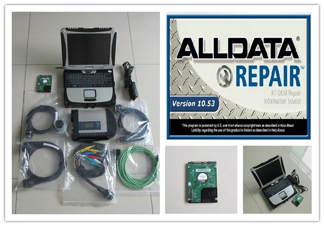  2019 mb star c4 and alldata 10.53 hdd 1tb installed well in computer cf19 laptop ready to use diagn