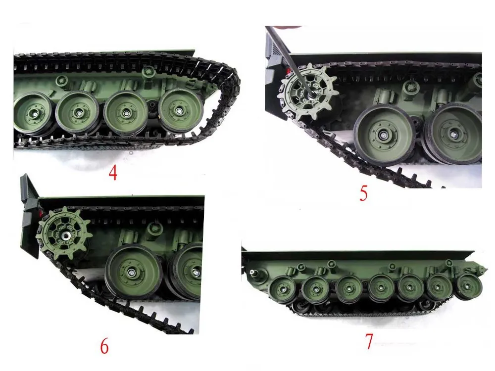 Mato 1:16 металлические гусеницы и металлические звездочки, металлические колеса с подшипниками комплект для Heng Long 1/16 3889-1 Leopard 2 A6 RC tank