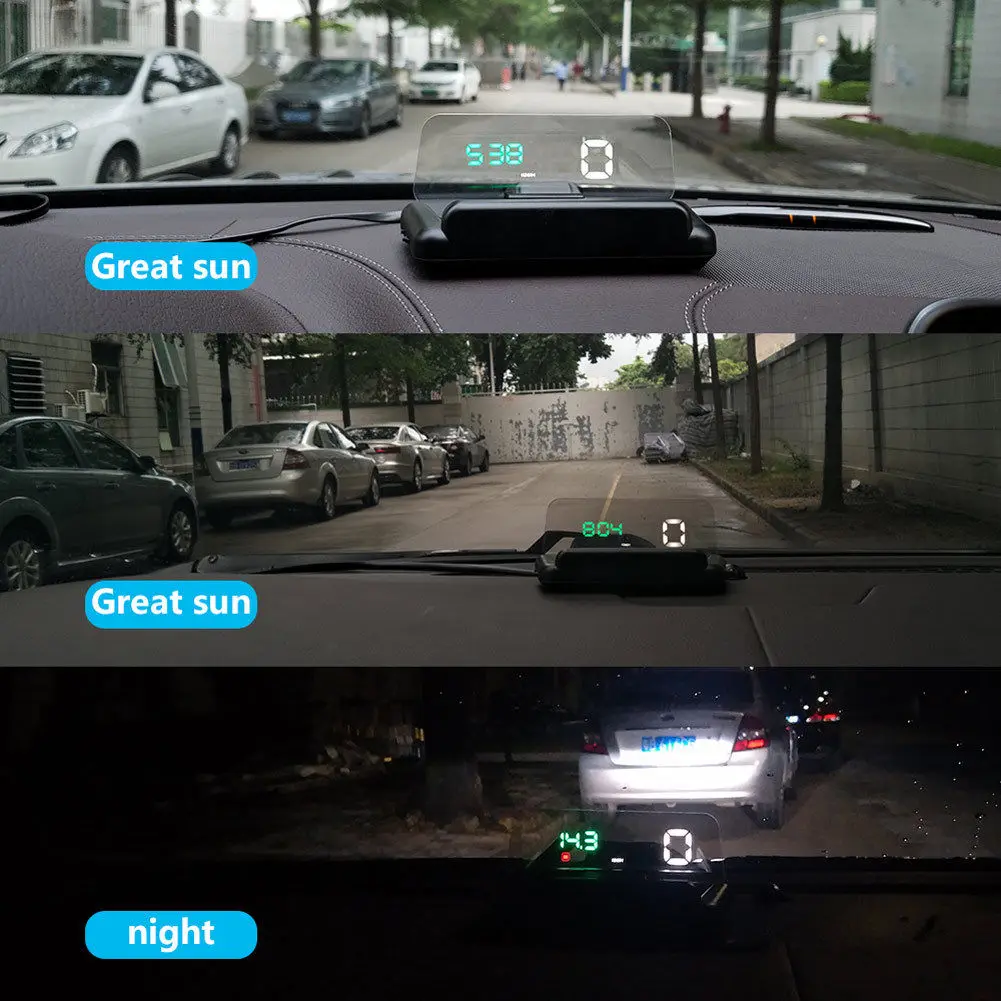 

C500 OBD2 HUD Head Up Display Digital Car Speed Projector Fuel Mileage Practical