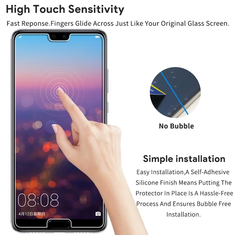 Защитное стекло для huawei P20 Pro, закаленное защитное стекло для huawei P20 Pro, защитная пленка из фольги