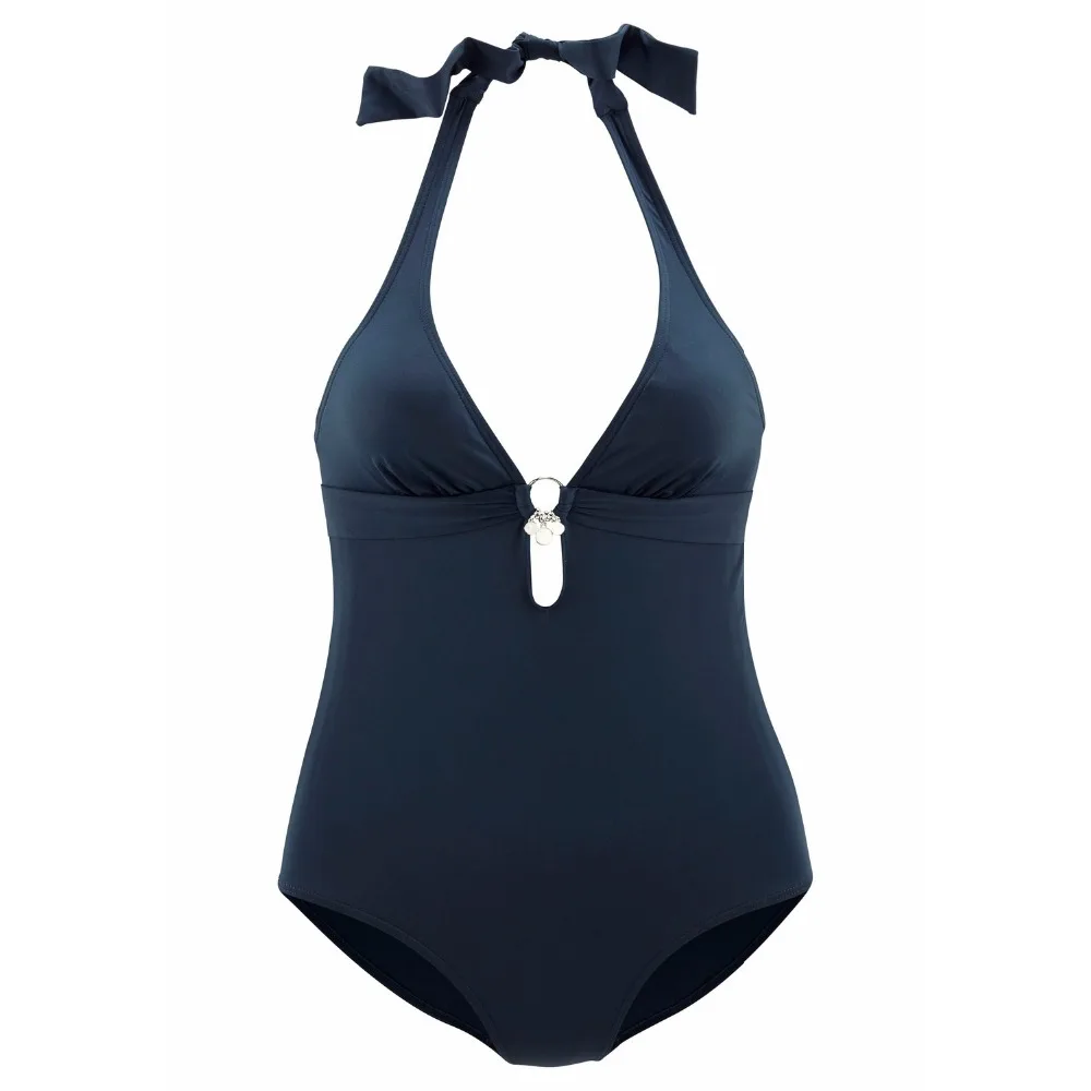 

2017 High Quality One-Piece Swimsuit Bathing Suit Solid Color Swimwear Beachwear