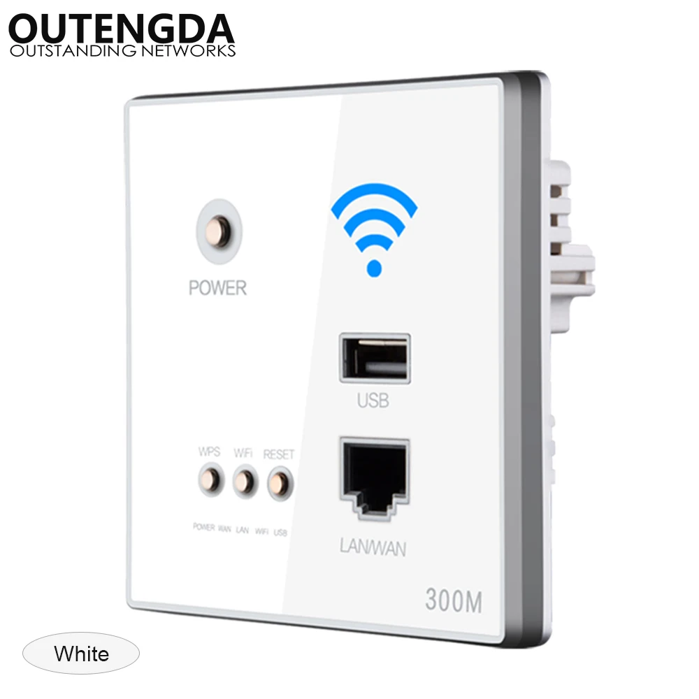 300 м новая точка доступа в стену AP беспроводной Wi Fi роутер USB зарядка розетка