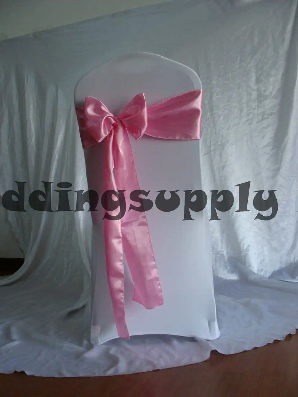 100 Hot Pink Satin Chair Sashes for Chair Wedding Chair Cover Sash free